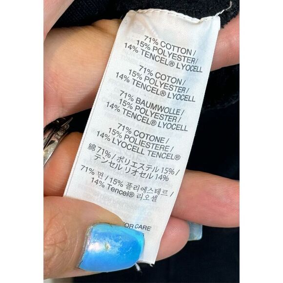 J. Crew Funnel Neck Black Zip Up Sweatshirt Women's Small - Picture 5 of 9